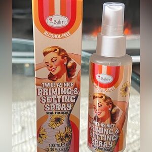 New!! The balm - twice as nice priming and setting spray - seal the deal